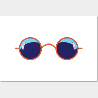 Orange and Blue Sunnies 01 Posters and Art